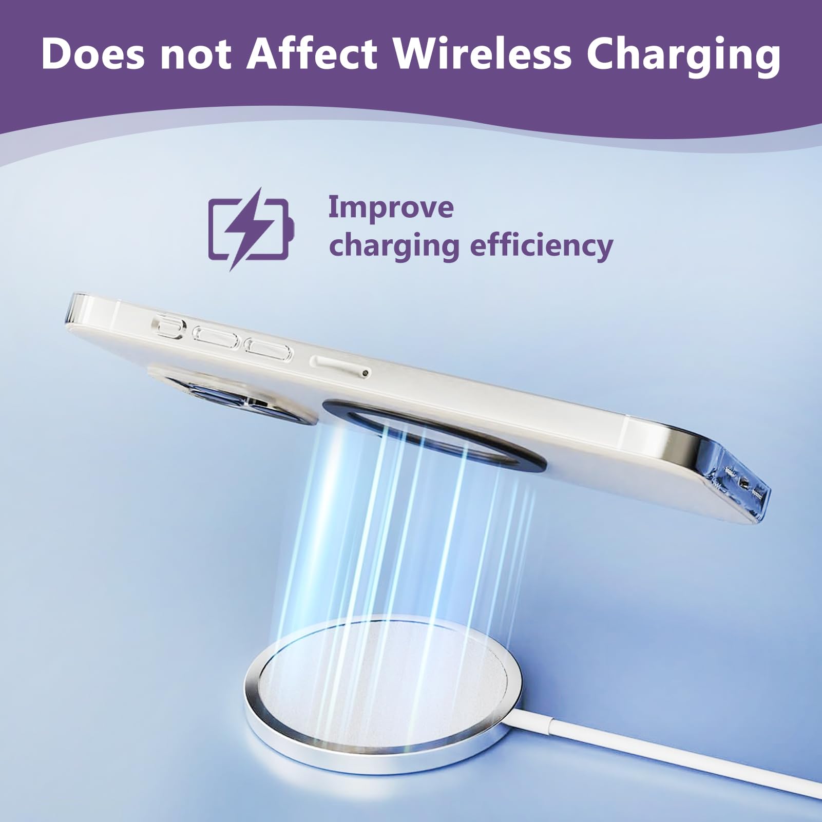 2 Pcs Magnetic Ring Sticker, Universal Magnetic Wireless Charging Ring - Image 4