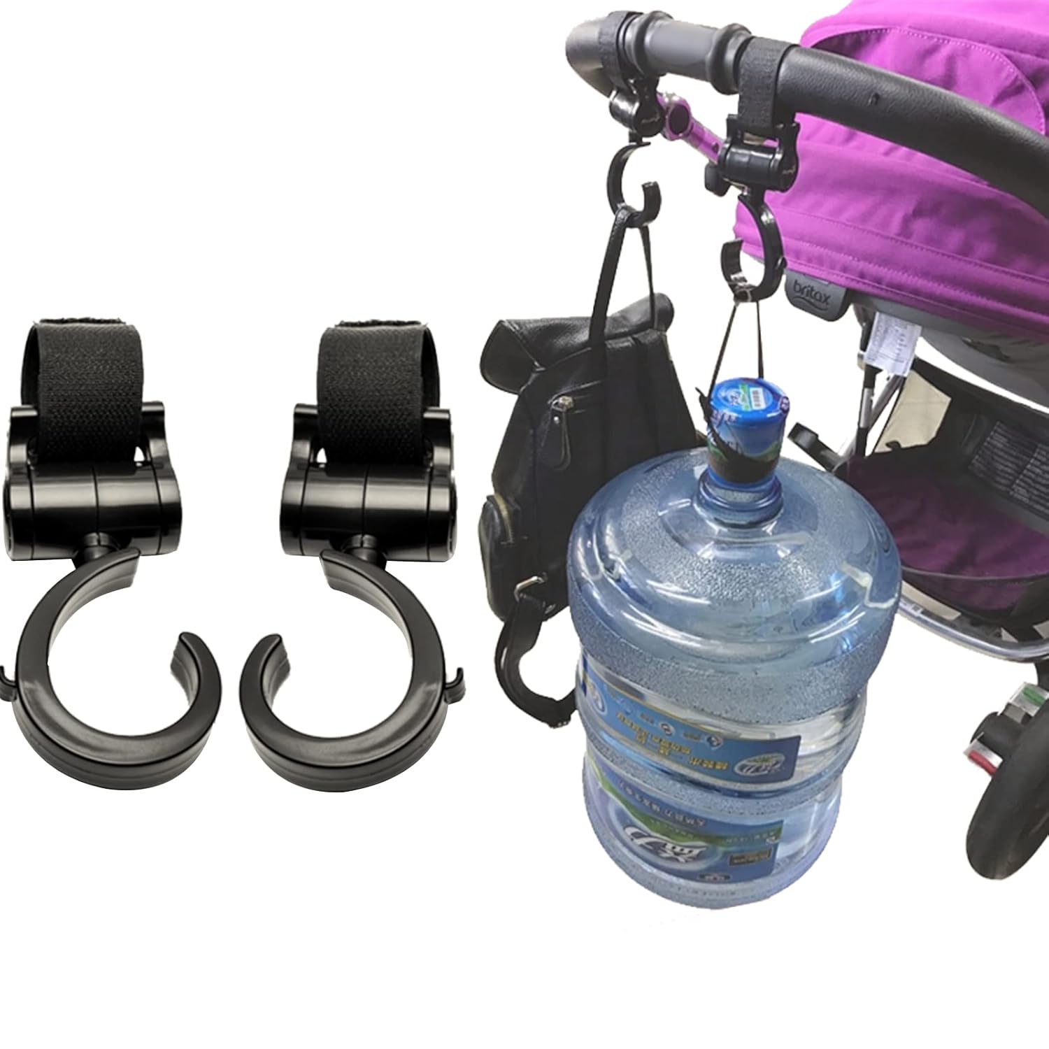 4 stuks kinderwagenhaken voor luiertassen, kinderwagen, accessoires, klittenbandhaak, kinderwagen voor luiertas, handtas, drinkfles, boodschappentas of jas 4 stuks kinderwagenhaken voor luiertassen, kinderwagen, accessoires, klittenbandhaak, kinderwagen voor luiertas, handtas, drinkfles, boodschappentas of jas