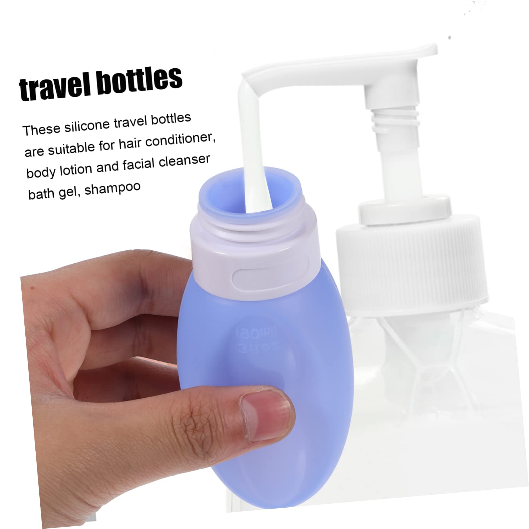 BESTYASH 3 Set Imbottigliato Bottiglie Da Viaggio Da Viaggio Bottiglia Ricaricabile Flaconi Da Toilette Da Viaggio Bottiglie Da Viaggio Ricaricabili Gel Di Silice 3 Pezzi * 3