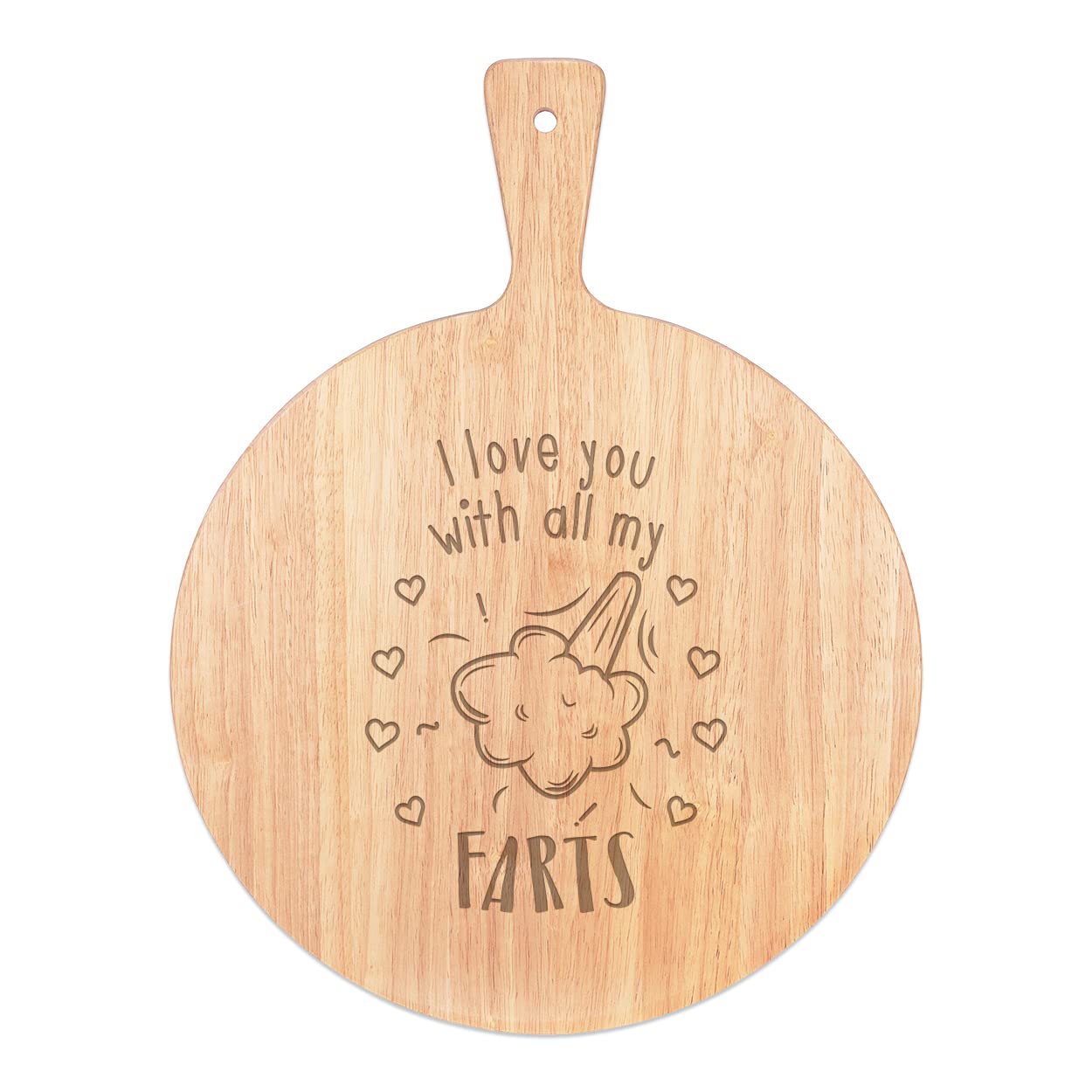 Rame plateau service poignée bois rond pour découpe et présentation pizza 45x34cm