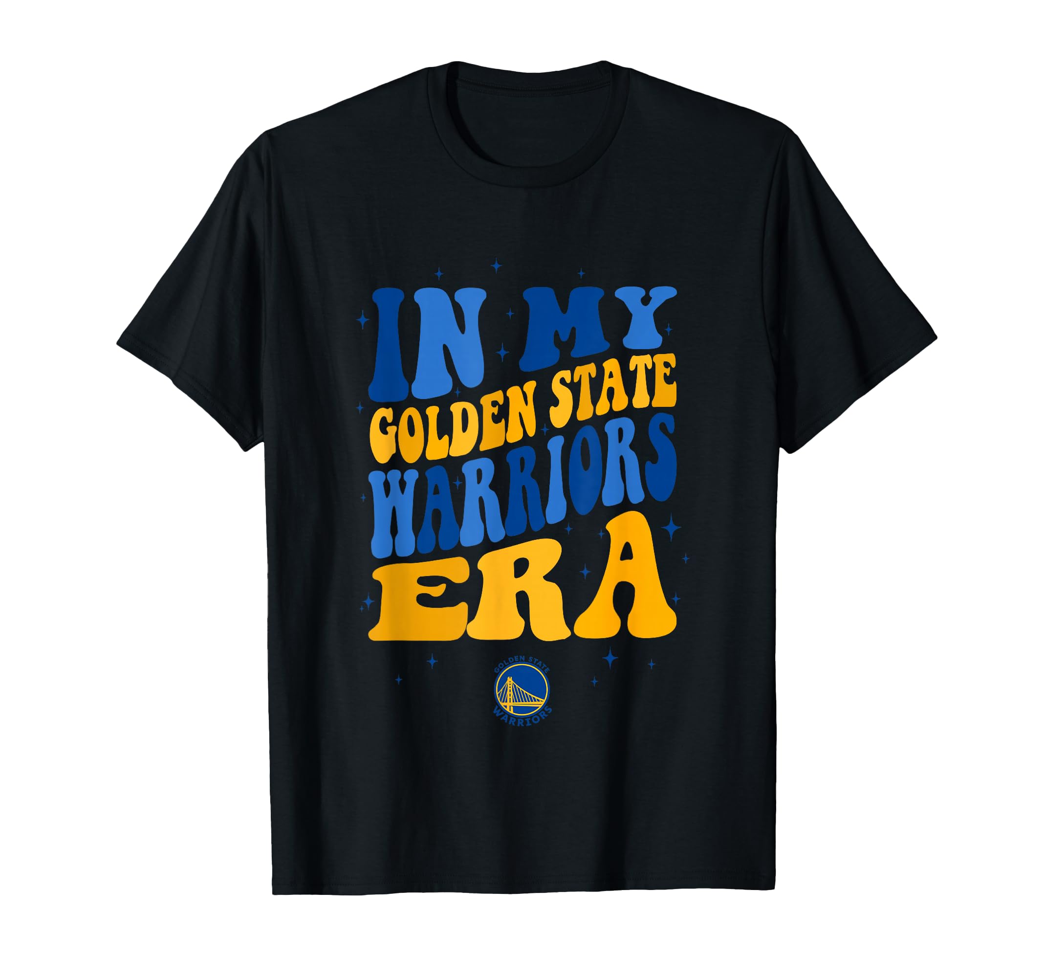 NBA in My Golden State Warriors Era Retro Wave Logo T-Shirt