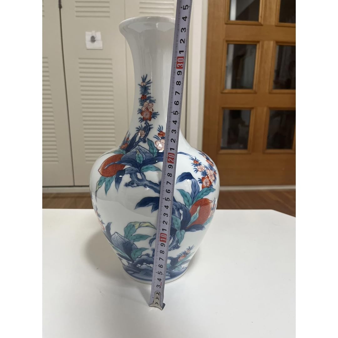 色鍋島焼 魯山窯 花瓶 （伊万里 鍋島焼 魯山窯 花器 （伊万里焼 魯山窯 