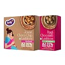 Early Foods : Assorted Pack of 2 - A2 Ghee Jowar Choco Chip & Ragi Chocolate Laddu | Millet Snacks | Kids Snack | Sugar free Sweets with Jaggery | Pregnancy Snack & Lactation Laddu 250g x 2 gallery image