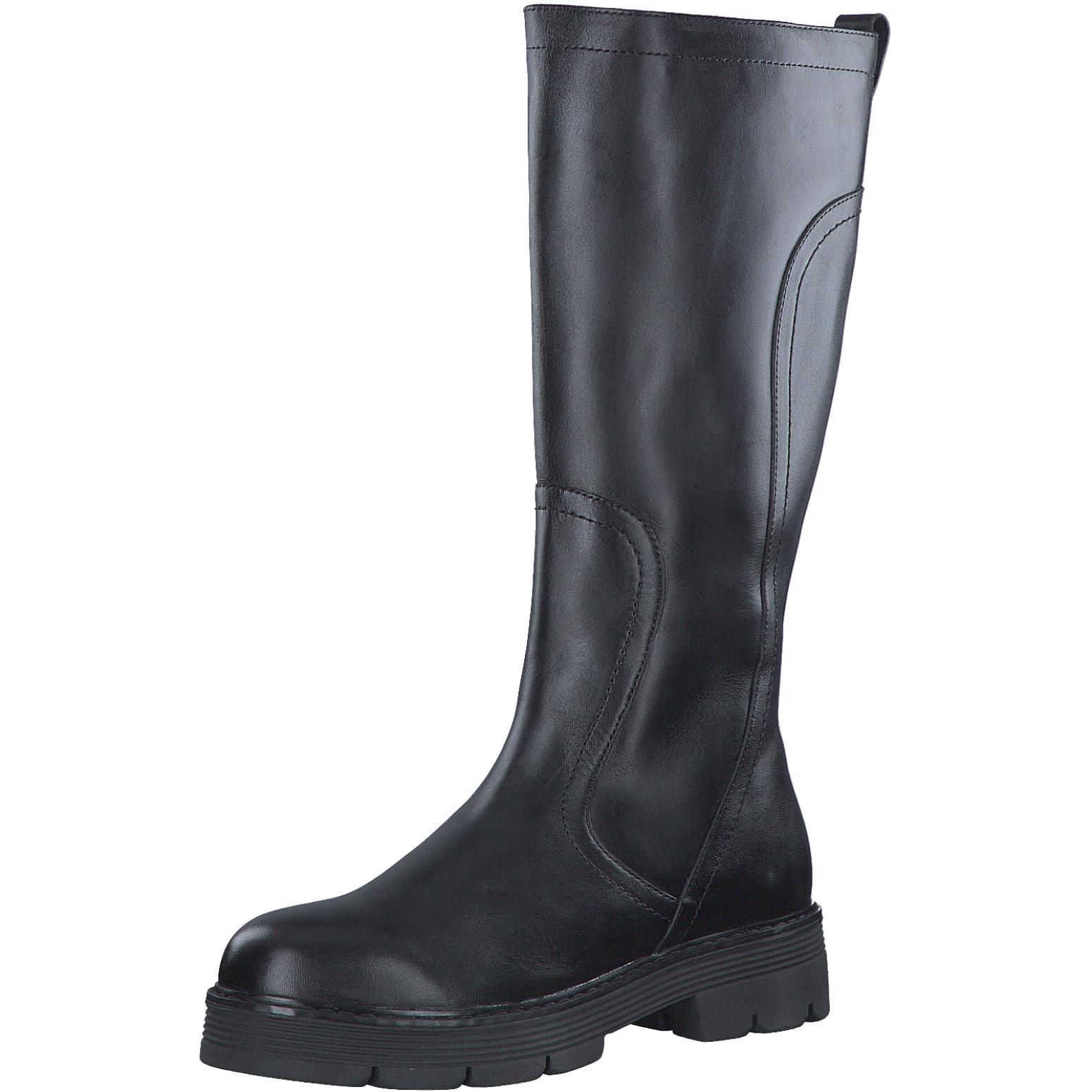 MARCO TOZZI Women's 2-25613-41 Long Boot Flat, Black, 7.5