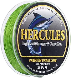 HERCULES Linha de pesca trançada, não desbota, 109-2187 Jardas Linhas de PE, 4 fios Linha de peixe multifilamento, 6-100 Libra Teste para água salgada e água doce