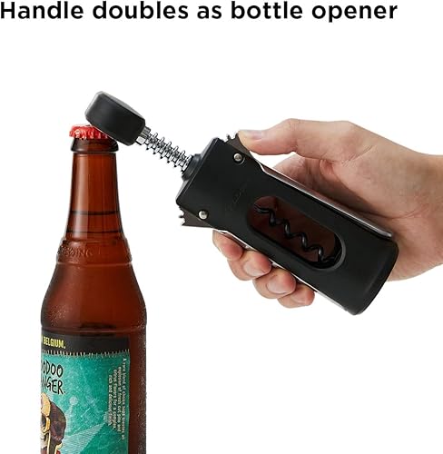 Miniatura 4 de Rabbit Sacacorchos, 2.36 x 1.97 x 7.68 pulgadas, negro