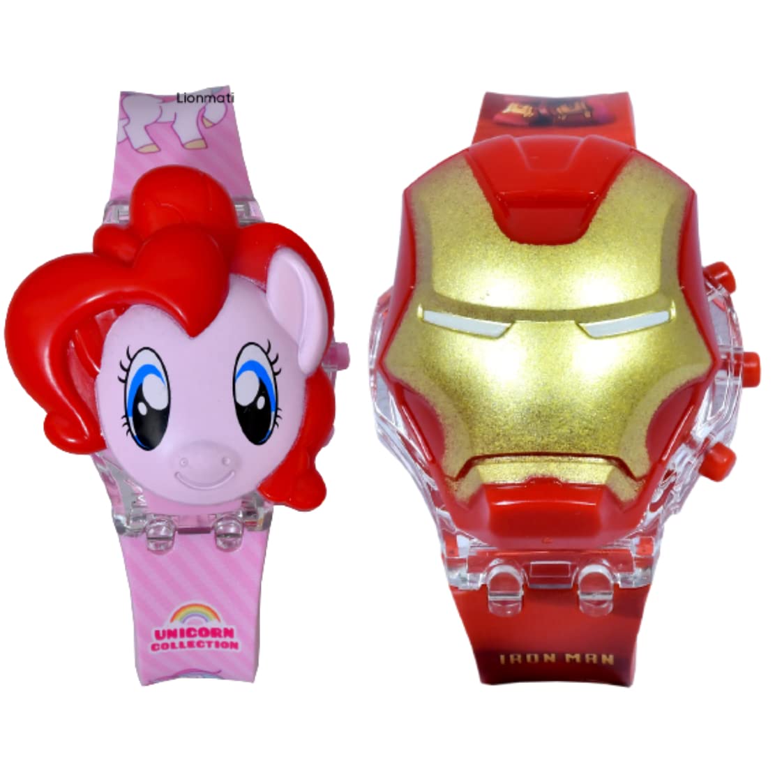 Lionmati Watch for Kids Spider Man Hello Kity Kids Light Glowing Watch with Music Tune and Face Cover Multicolor Led Digital Light Kid Watch (Pack of 2) (3-9 Year Red (B09RJ7VC62) Amazon Price History, Amazon Price Tracker