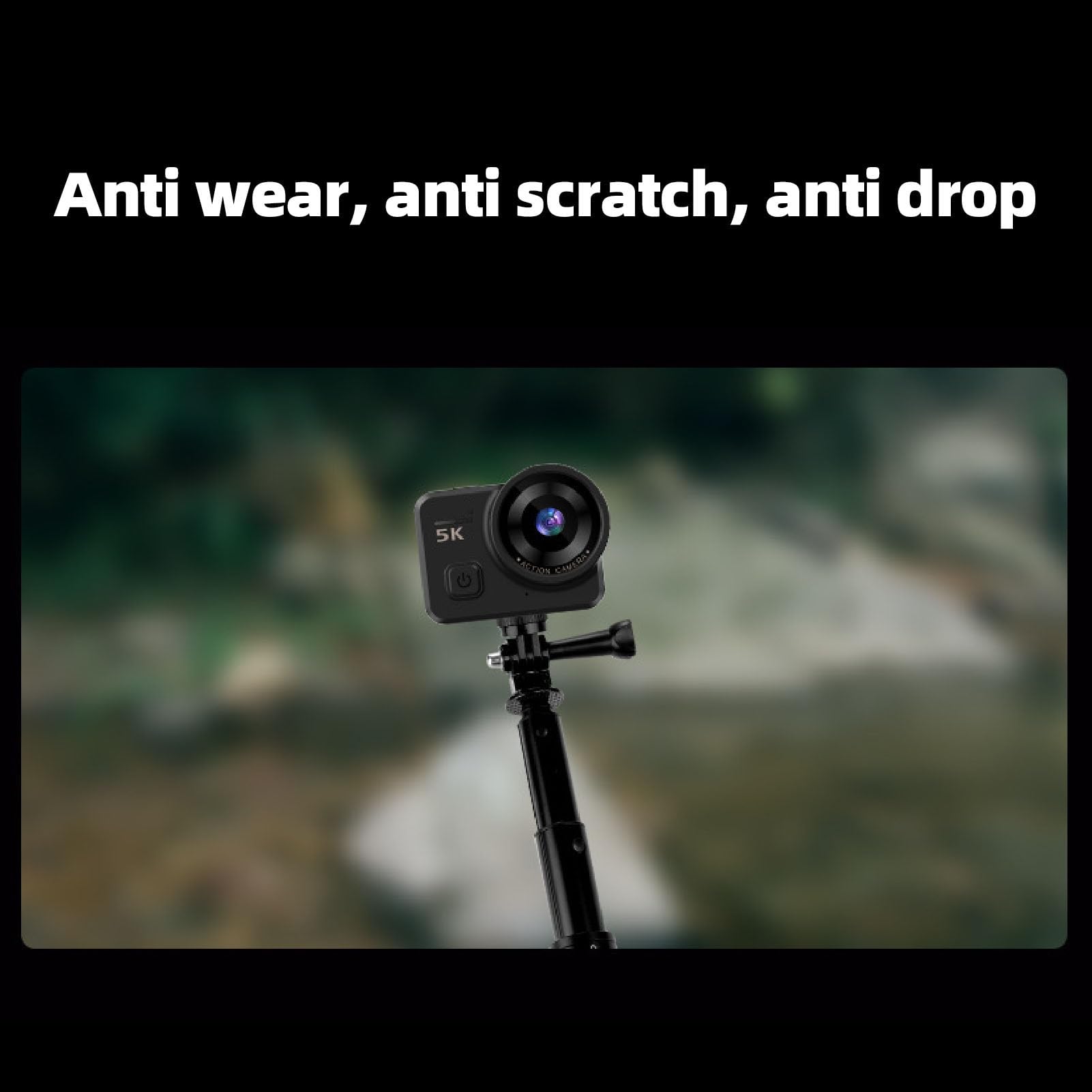 Kamera Akcji 5k 30 Klatek na sekundę, V10 20MP HD Waterproof Podwodny z Ekranem Dotykowym, Aparat Sportowy Przeciw Shake z Zdalnym Sterowaniem, Wspornikiem Rowerowym i podstawą