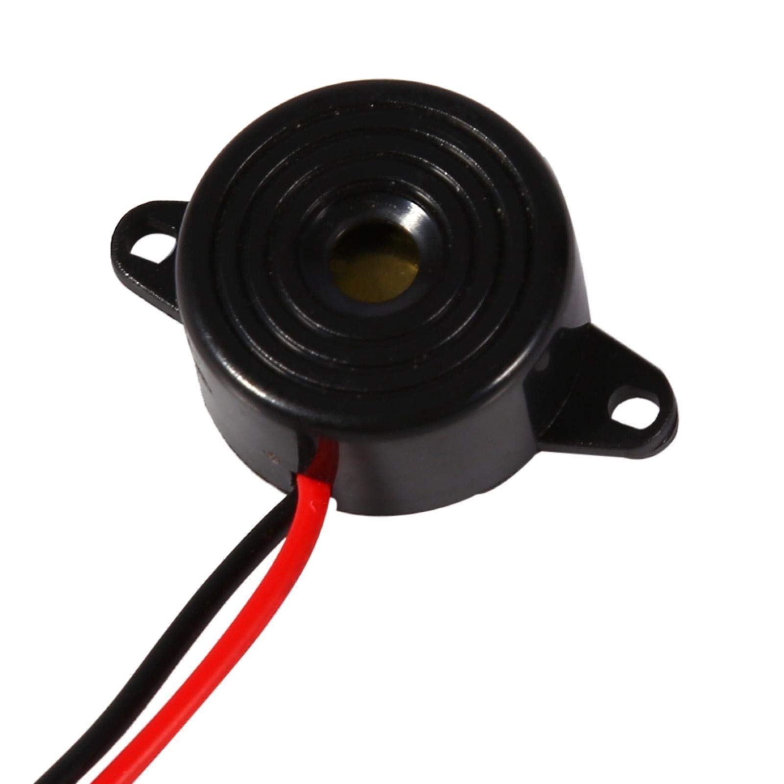 Akozon cicalino retromarcia 12v + Cicalino di allarme 12V Elettronico 85 ~ 95dB, piezoelettrico Suoneria attiva 3-24V Cicalino continuo Allarme acustico Lunghezza suoneria 100mm (1 pezzo) Sostituzione