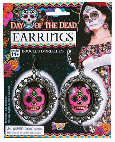 Boucles d'oreilles Jour des morts en taille unique pour célébrer la vie