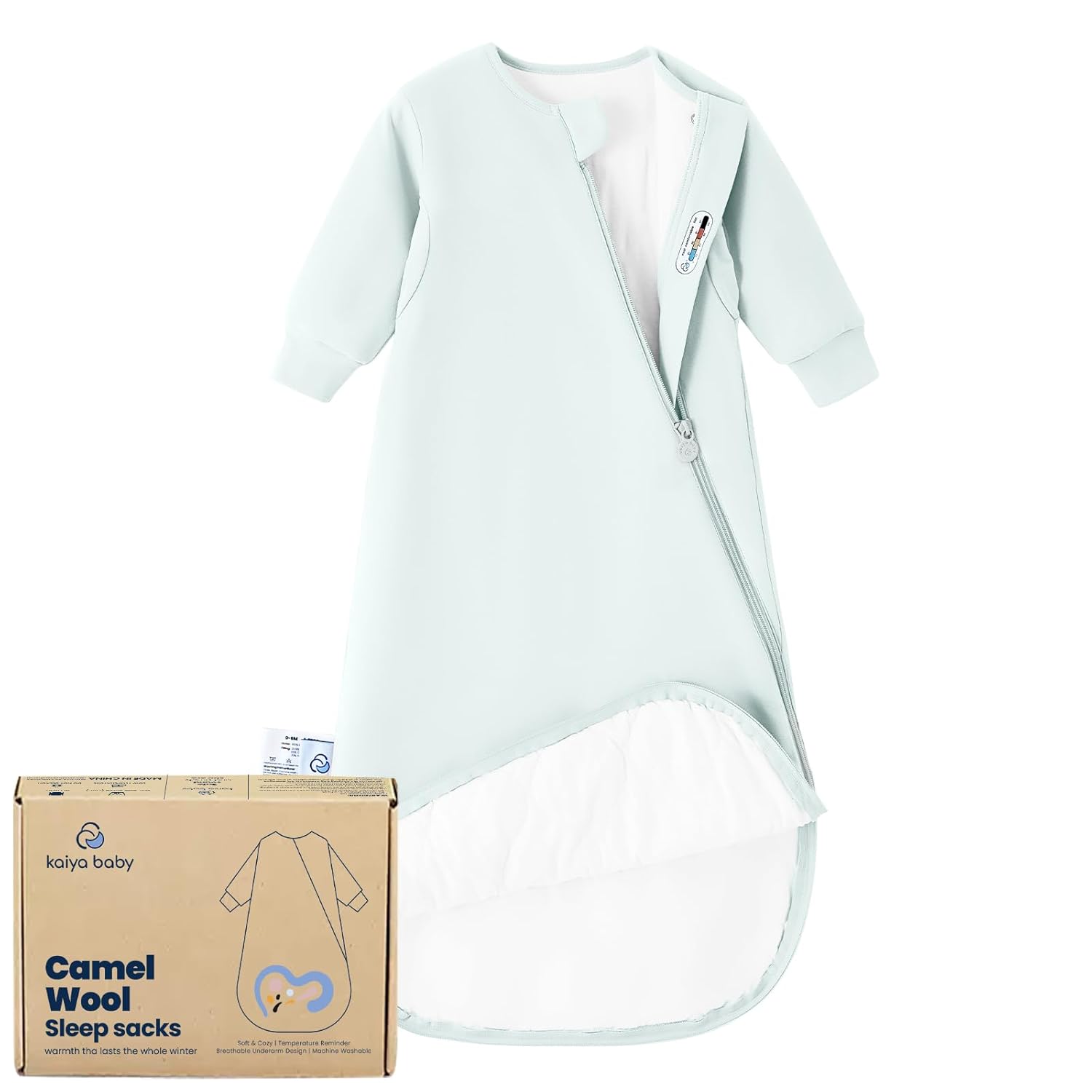 Unisex Sleeping Bag for Babies and Toddlers 1.0 Tog Sleep Sack 0-6 Months, Newborn Sleep Sack, Wearable Blanket Baby, One Piece Long Sleeves, Gifts for Baby