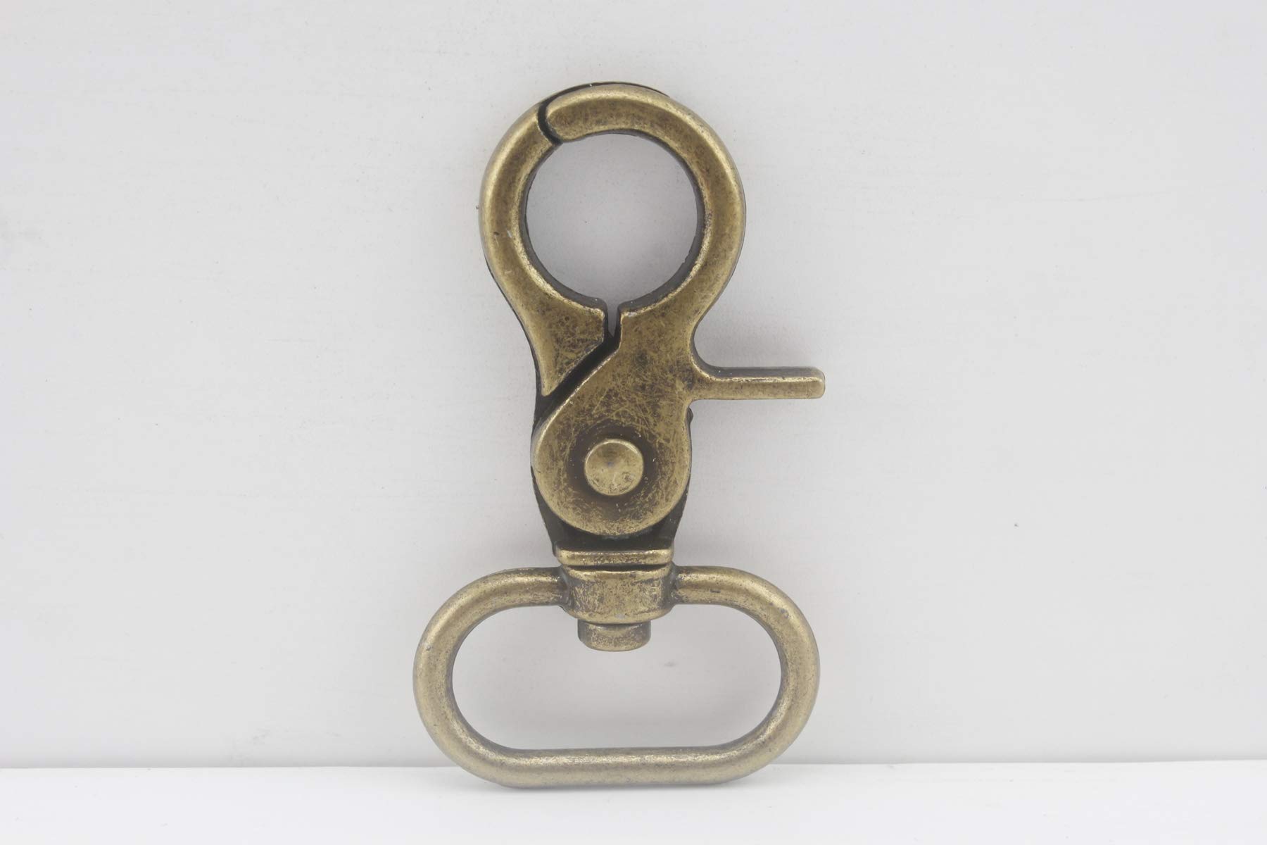 3dancraftit Lobster Claw Bolt Swivel Snap Hooks Clasp Lanyards Trigger Hook zinc alloying 1 inch / 25mm (Eye Size) 6 Pieces Anti Brass P79