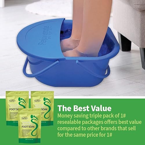 Miniatura 7 de ForPro Professional Collection Té verde y hierba de limón para pies con sal marina y de Epsom para atletas de uñas de los pies, aroma persistente,