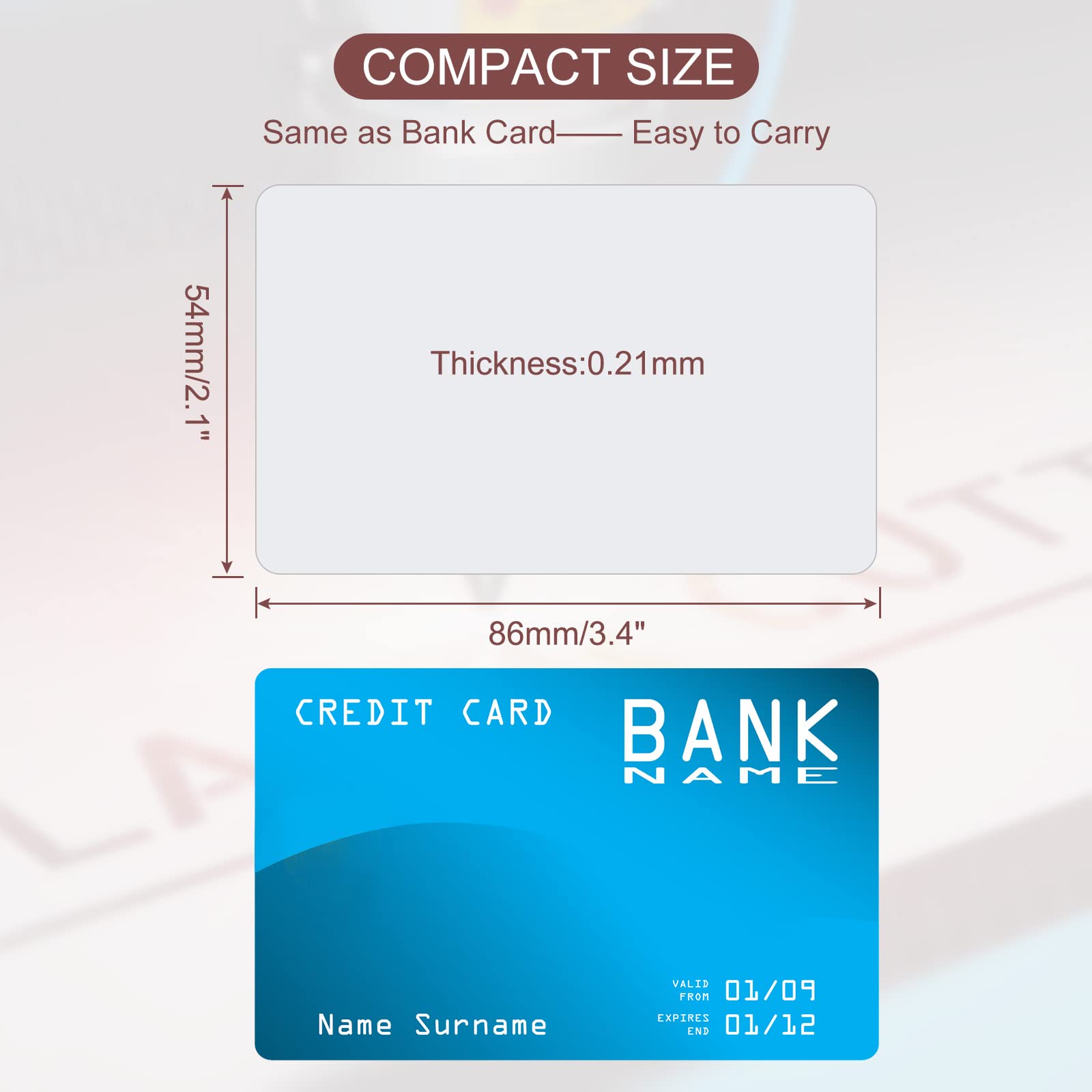 PATIKIL 200 Pack Sublimation Metal Business Cards Blank - Image 2