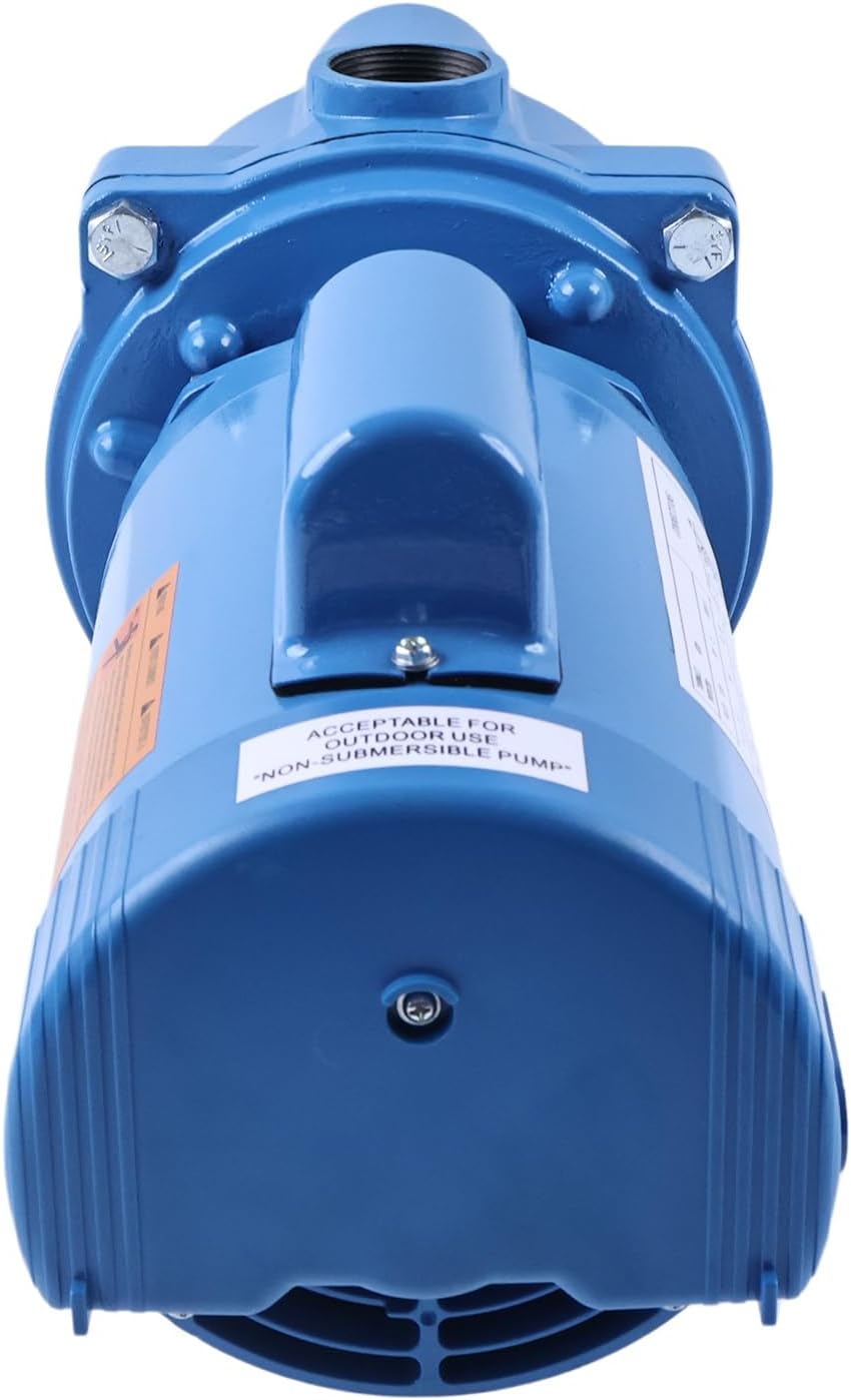 2HP Blue Irri-Gator Self-Priming Single Phase Centrifugal Pump GT20 Compatible with Goulds Irrigation Lawn Sprinkling Water Transfer Dewatering