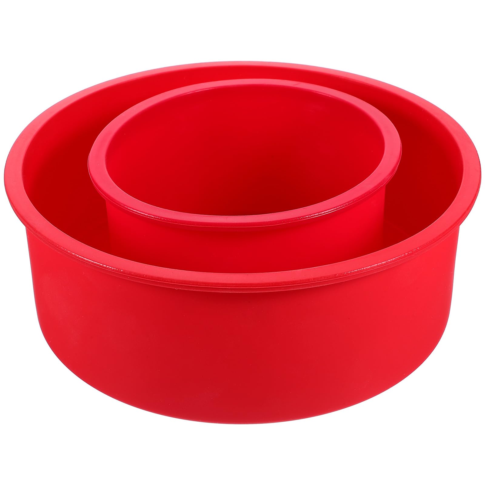 Cabilock Silicone Cake Tin Round Shape Non-stick Baking Heat for Mousse Muffin Jelly Pudding