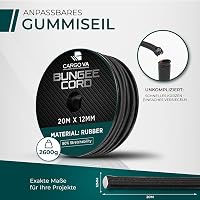 CargoVA Gummiseil 12mm 20m schwarz - Expanderseil 80% Dehnung - Wetterfestes Spannseil für Anhänger, Sonnensegel, Planen UVM – Ansicht 5