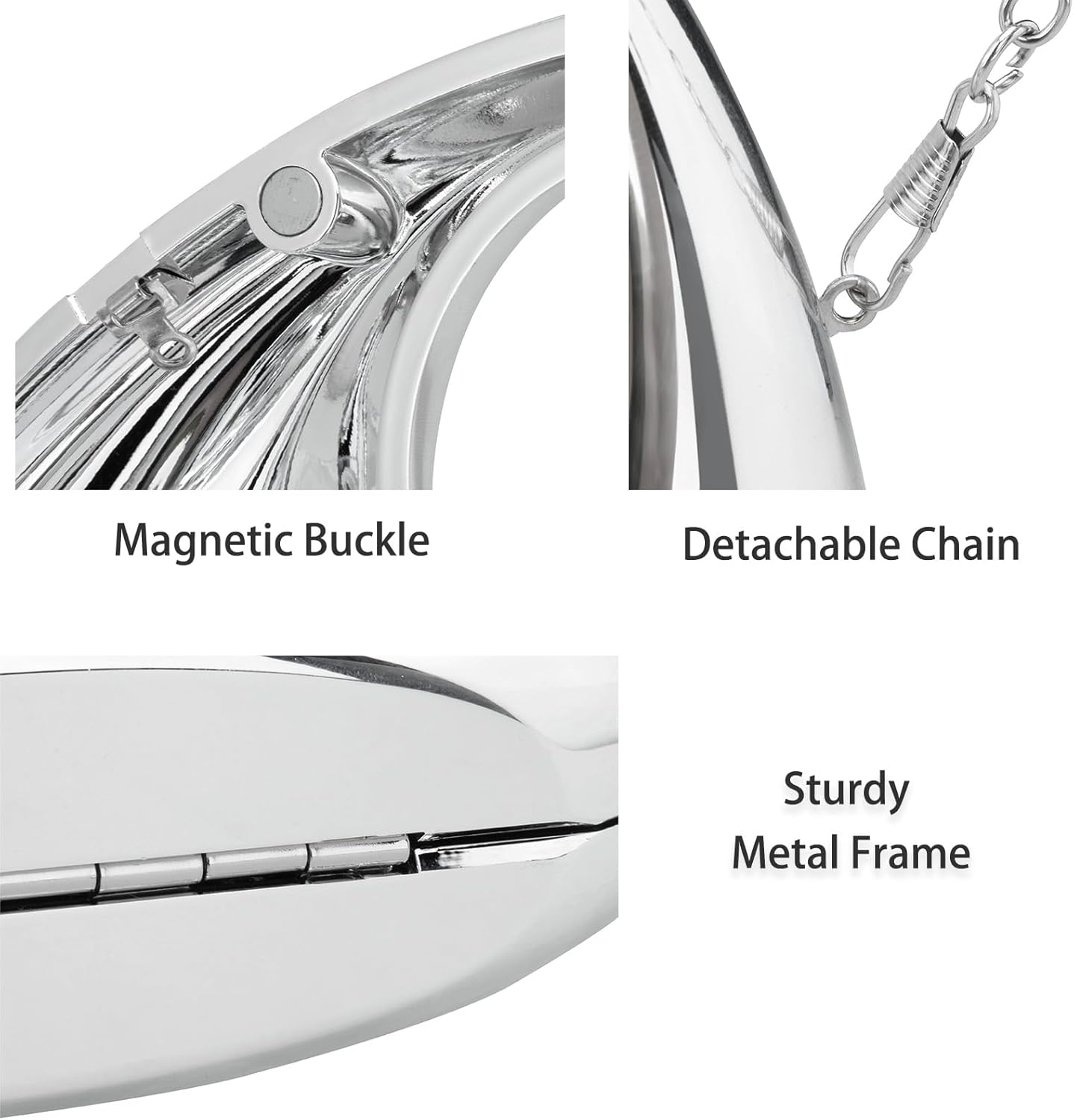 YYW Acrylic Evening Clutch Purse Moon Shape Unique Transparent Evening Handbag - Image 5