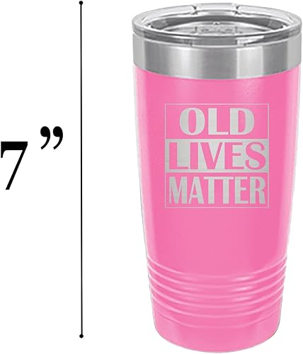 Miniatura 9 de Rogue River Tactical Best Funny - Vaso de viaje de 20 onzas (Old Lives Matter Matter Senior Citizen Novedad Taza de Jubilación Cumpleaños Regalo de