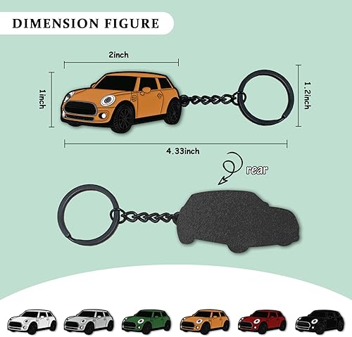 Miniatura 9 de glahorse Llavero Mini Cooper, para accesorios Mini CooperCooper S 2002-2022,Llavero de metal