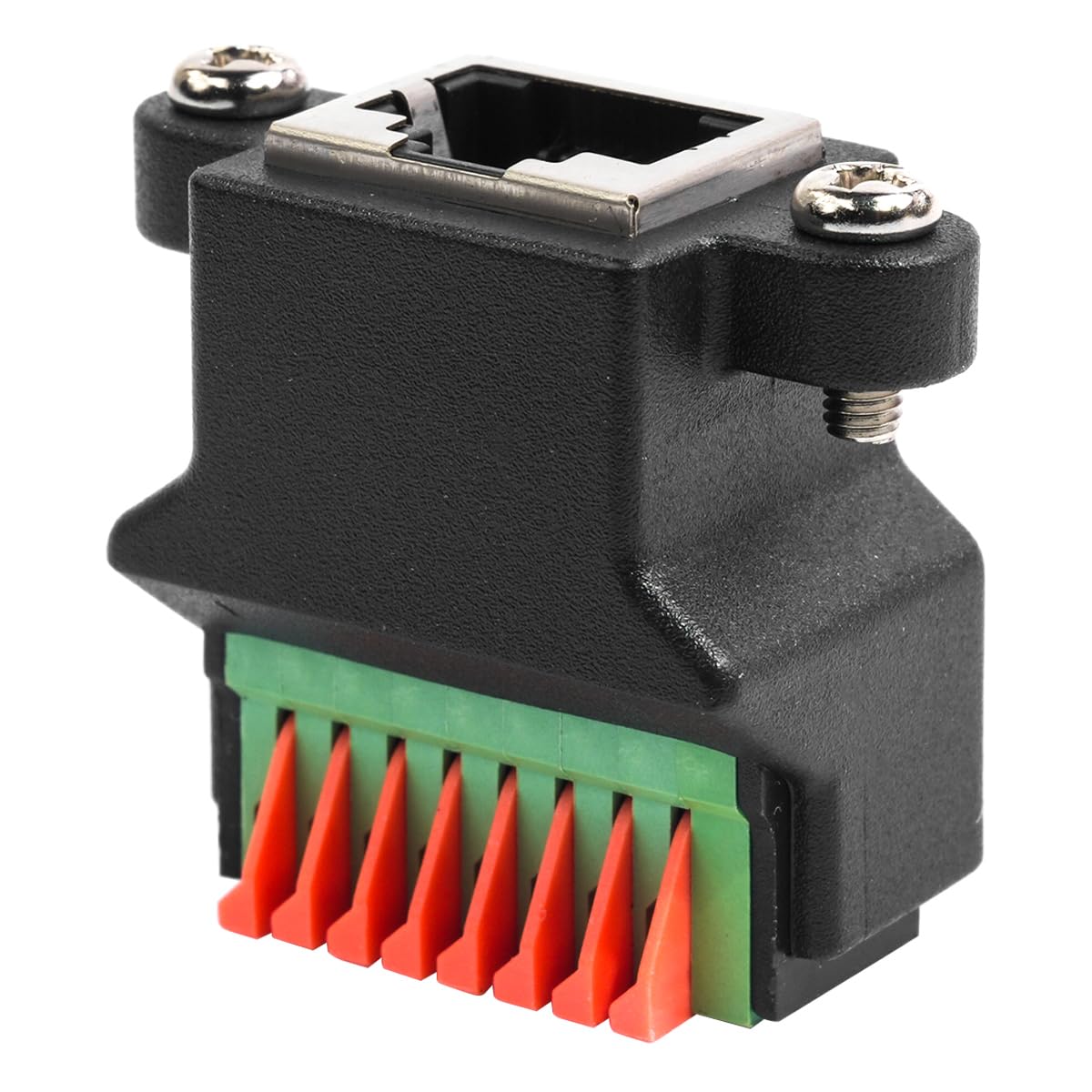 Sarini RJ45 8P8C Female Connector, Quick Spring Terminal Crimp Extender for CAT5/6/7 Au-dio Analog GPIO - Image 2