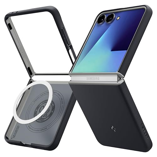Spigen Nano Pop MagFit for Samsung Galaxy Z Flip 7 Case, Galaxy Z Flip7 Back Cover (2025) - TPU+Poly Carbonate｜Black Sesame
