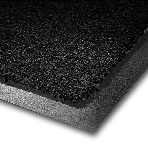 casa pura Entrance Mat | Europe's # 1 Front Door Mat for Home and Business | Black - 16" x 30" - Thumbnail 2
