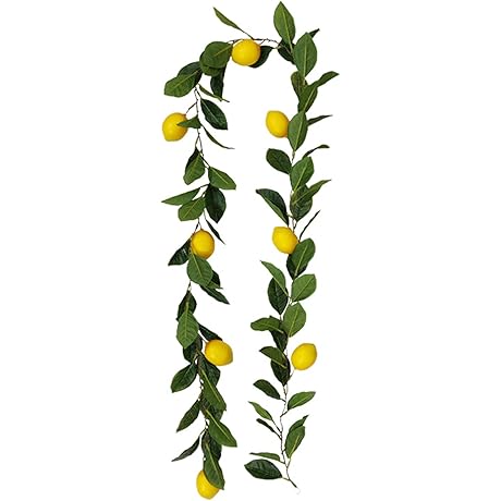 MANMAOHE 76.7 Inch Artificial Lemon Garland