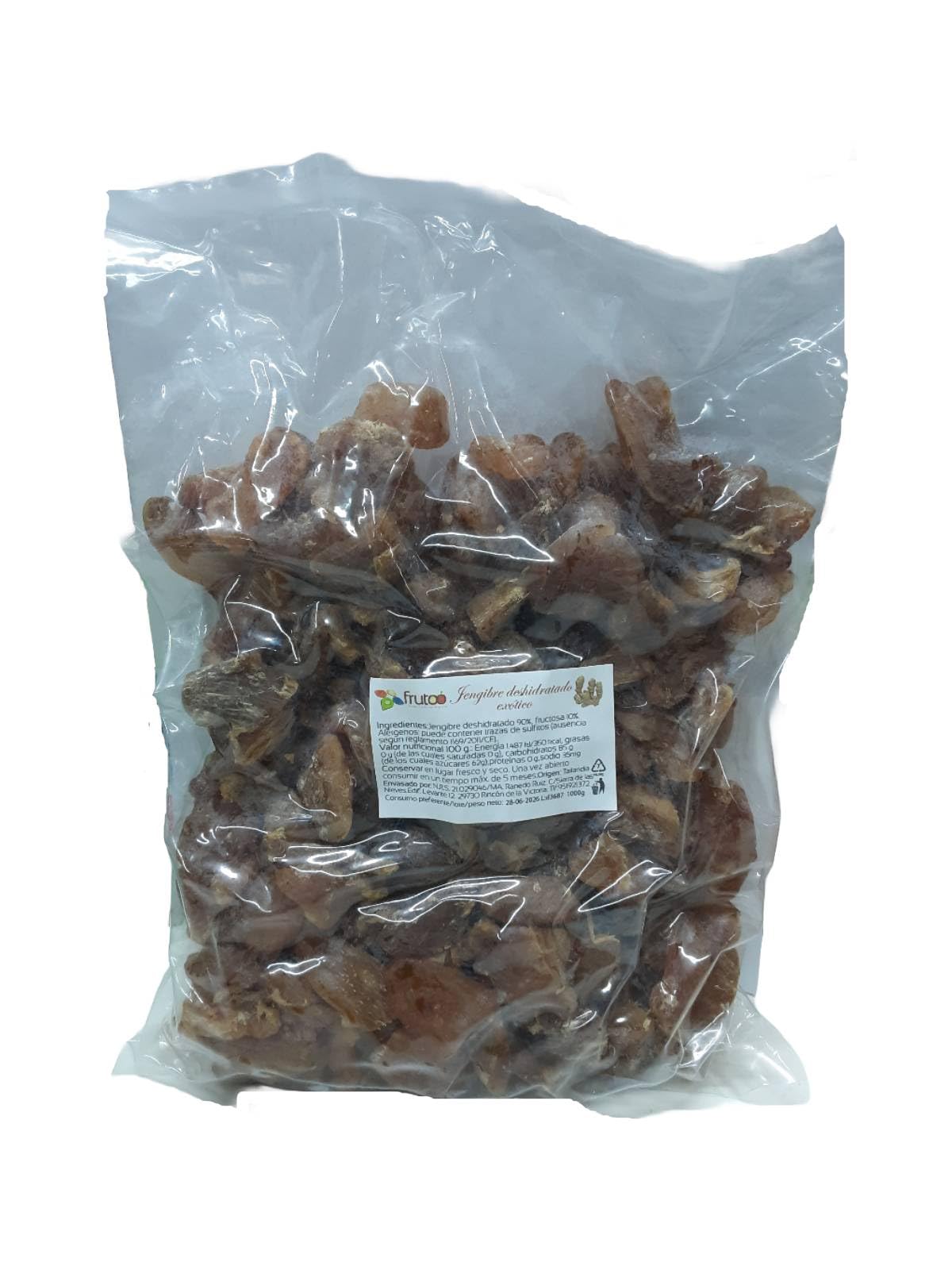 Jengibre Exótico Deshidratado Sin Azúcar 1Kg