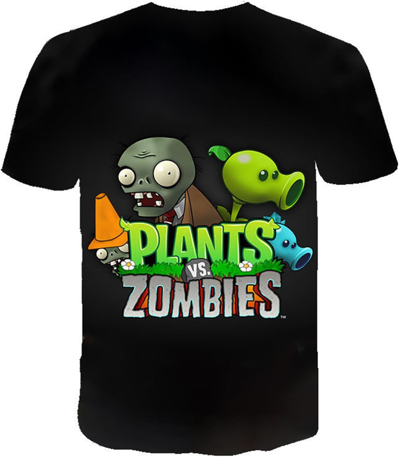 ISaikoy Anime Plants vs. Zombies T-Shirt Short Sleeve Tee Shirt Costume Sweatshirt