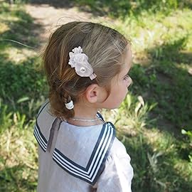 Flower Hair Clips Set-Cherrboll 3pcs Floral Hair Bow Accessories for Baby Girl Toddles Teen Gifts