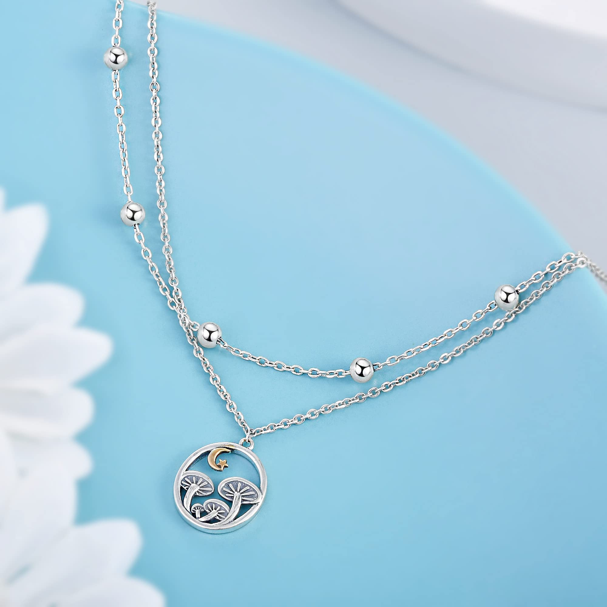 CHIC & ARTSY Dainty - Cavigliere da spiaggia in argento Sterling S925, con strati estivi, regolabile, multistrato, da 25,4 a 27,9 cm