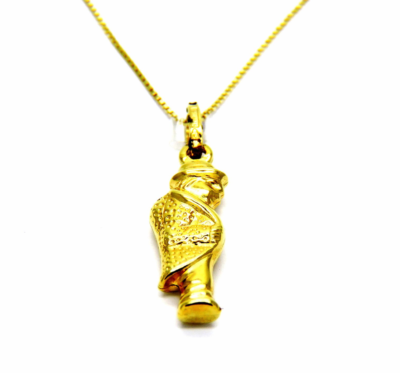 Pendentif en or Jaune 18KT 750/1000 Étoile Ouvert avec Zircons