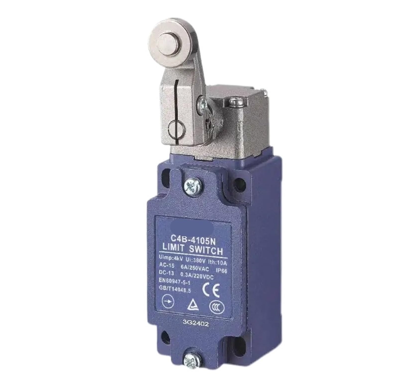 UITGVDQAT C4B-4105N IP66 Waterproof Limit Switch Metal Ball Roller Lever 1NC/1NO AC250V 6A DC220V 0.3A