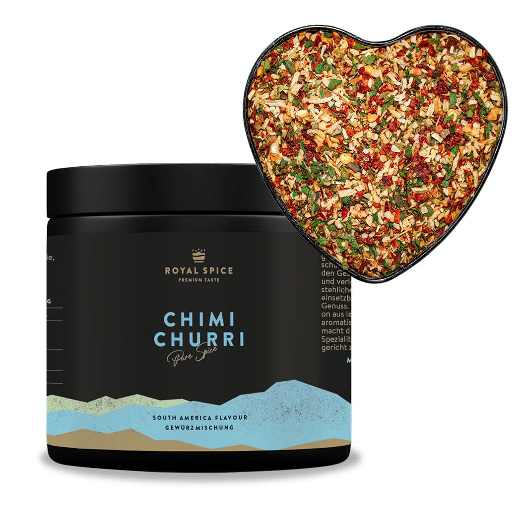 Royal Spice - Chimichurri Spice Mix 190 g - The Argentine Chimichurri Spice for Best Meat Enjoyment when Grilling - Chimichurri Spice as Marinade Dip Sauce Topping or for Seasoning!