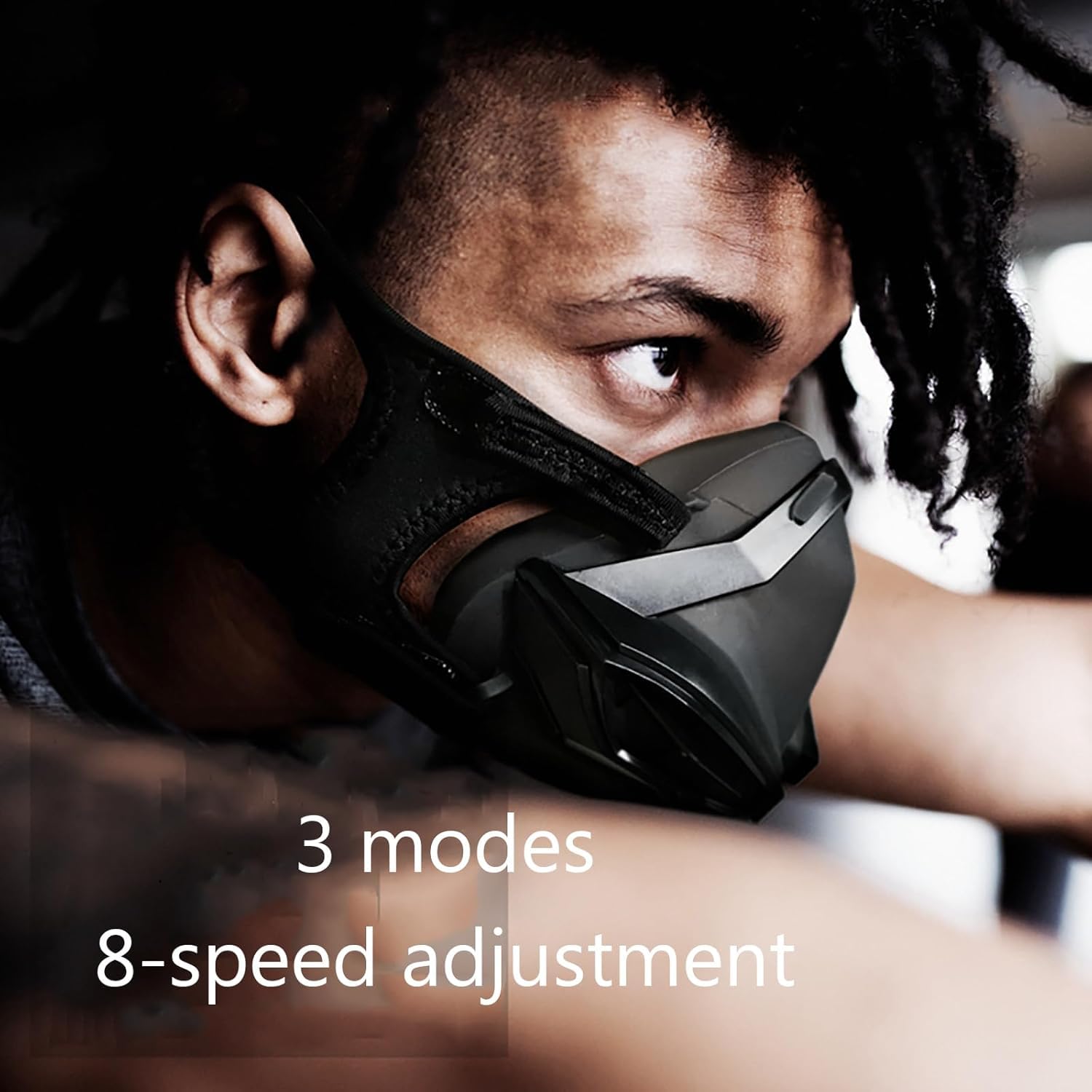 Maschera per allenamento e cardio, 8 livelli di resistenza regolabile, simulazione dell'altitudine per migliorare la capacità polmonare