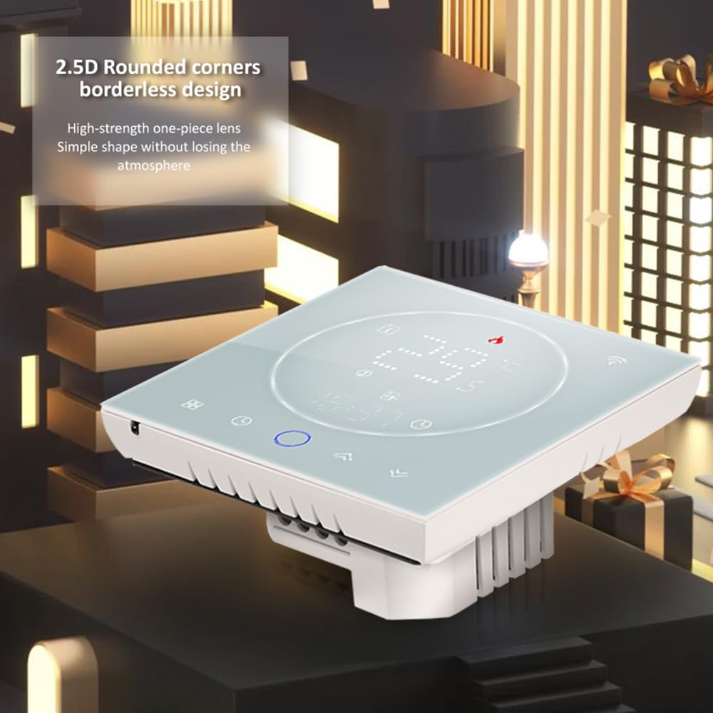 Termostato Termostato WiFi inteligente Control de voz 3A Pantalla LED programable digital Controlador de temperatura de calefacción por suelo radiante Termostato de pared inteligente digital par