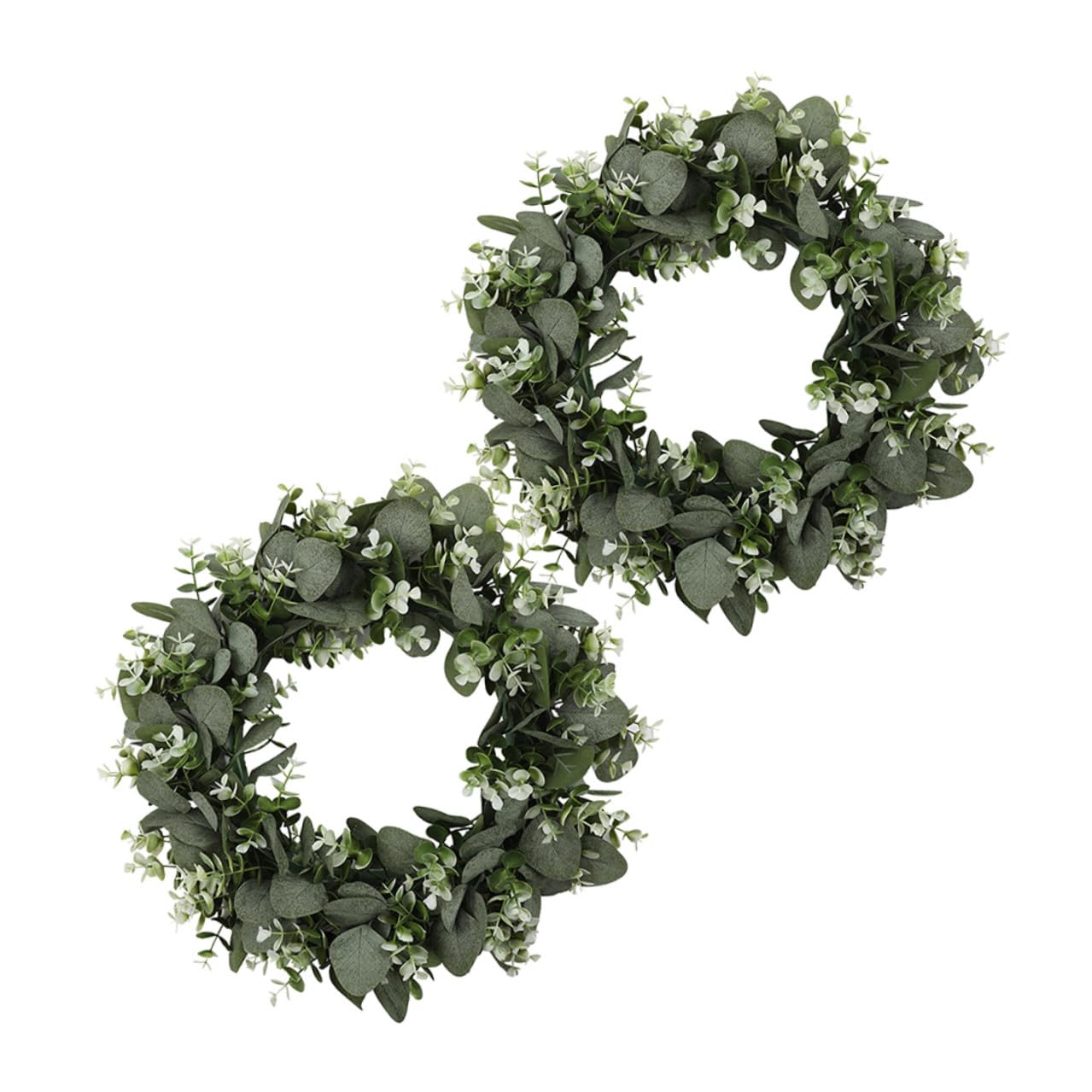 Couronne artificielle eucalyptus pour porte entrée et décoration de fête