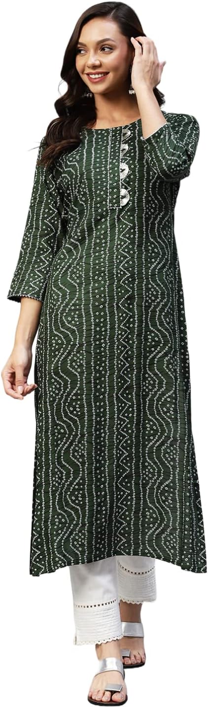 ANNI DESIGNER Women's Rayon Regular Fit Kurta