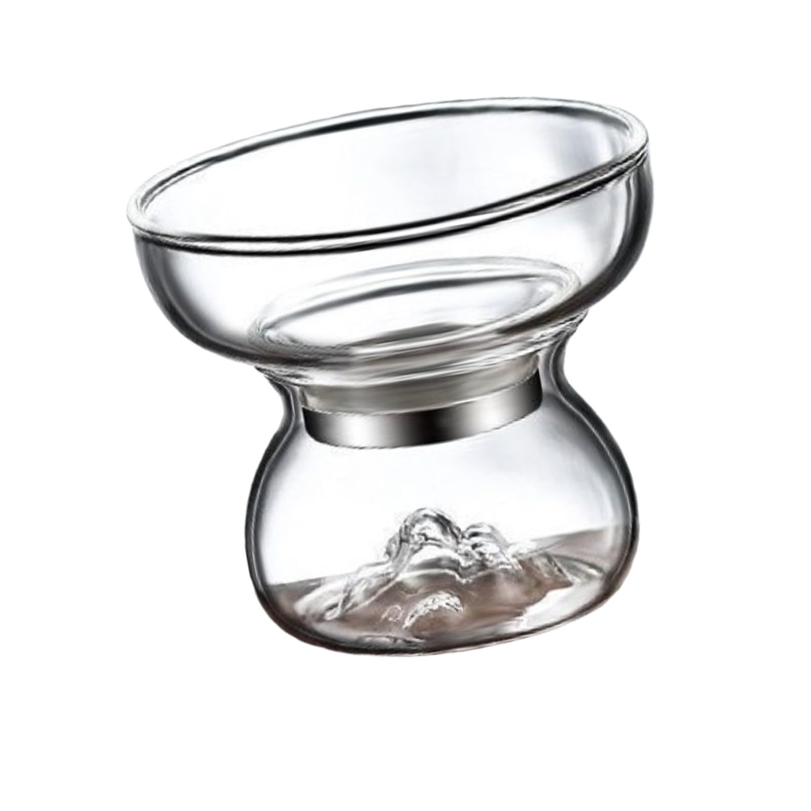 MALSSE Portable Glass Teas Filter Borosilicate Materials Heat Proof Miniature Clear Glass Teapot for Home Use Infuser