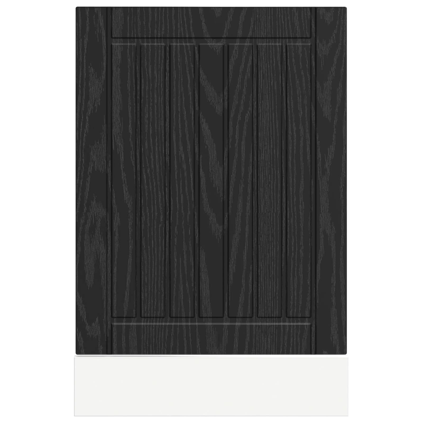 Lucca - Panel frontal para lavavajillas (45 x 1,5 x 57 cm, madera de roble negro, 45 x 1,5 x 57 cm, para armario de cocina, armario inferior, armario de almacenamiento, almacenamiento