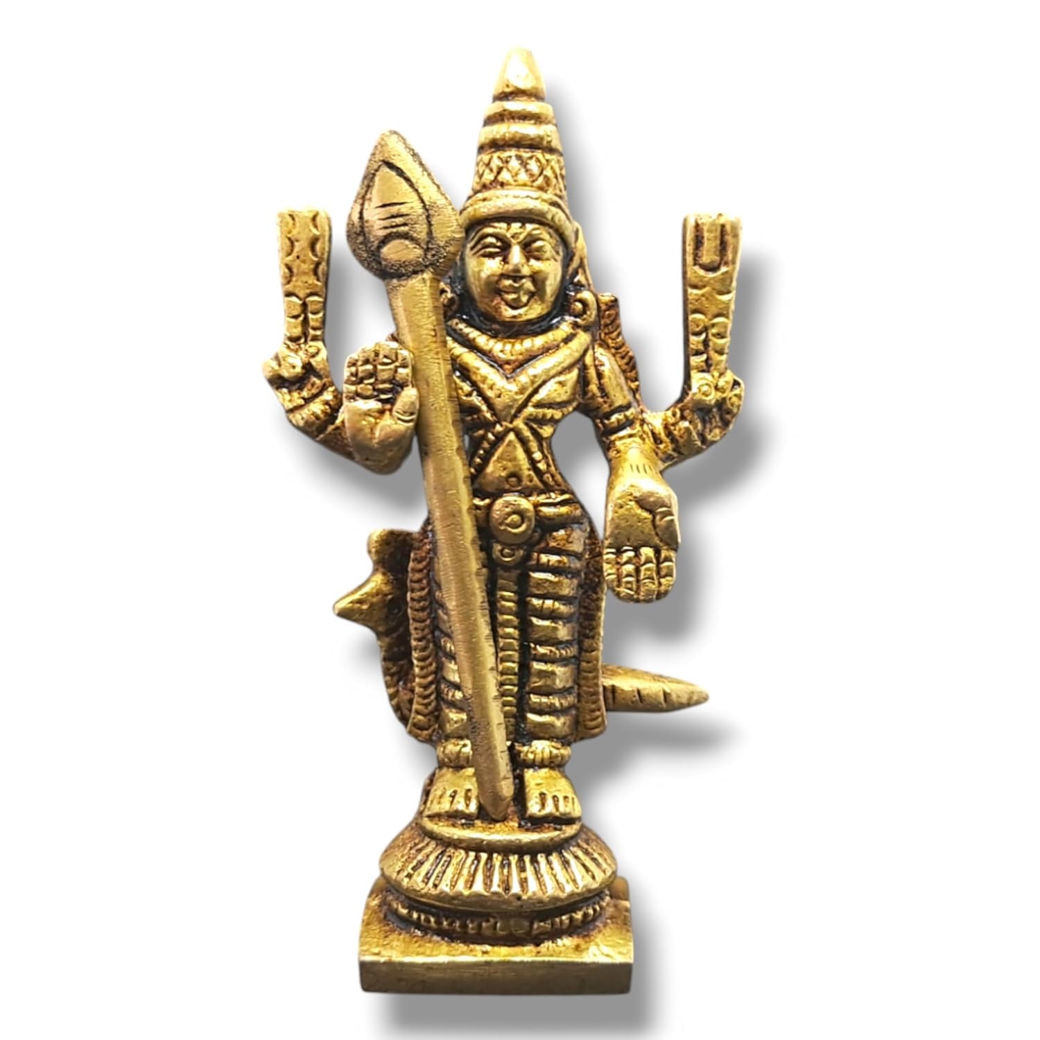 RSGM Brass Lord Murugan Statue, Karthikeyan Idol 8 CM Height