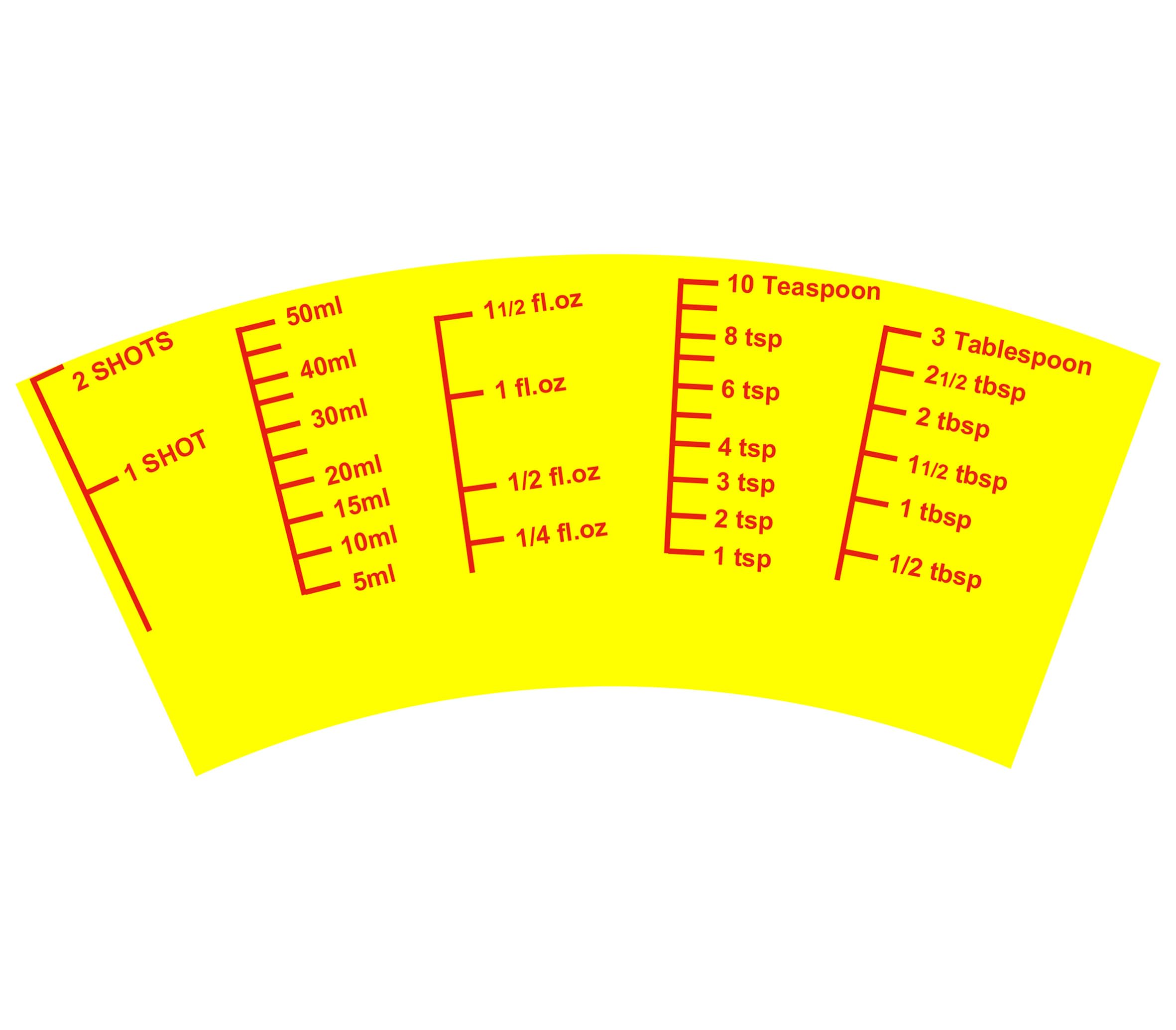 Ackers Mini Medidor de vidrio pesado, 32 mediciones incrementales, vaso de chupito multiusos para medir líquido y seco, rojo individual