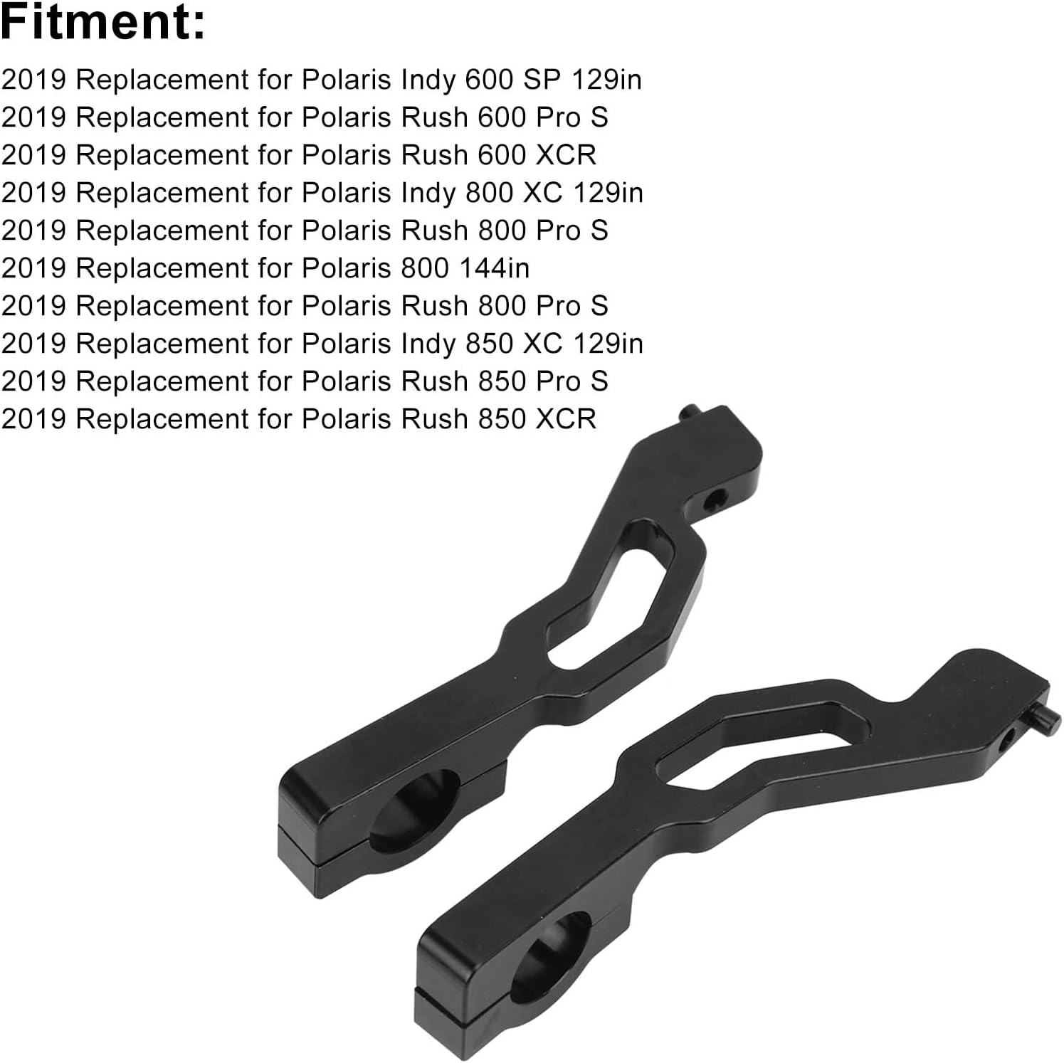 ATV Handguards Mounting Kit, Aluminum Sportsman Powersports Handguards Mount Brackets, Fit for Polaris 600 800 850 Pro S XCR, Snowmobile Handguards Mounting Brackets Kit (Black)