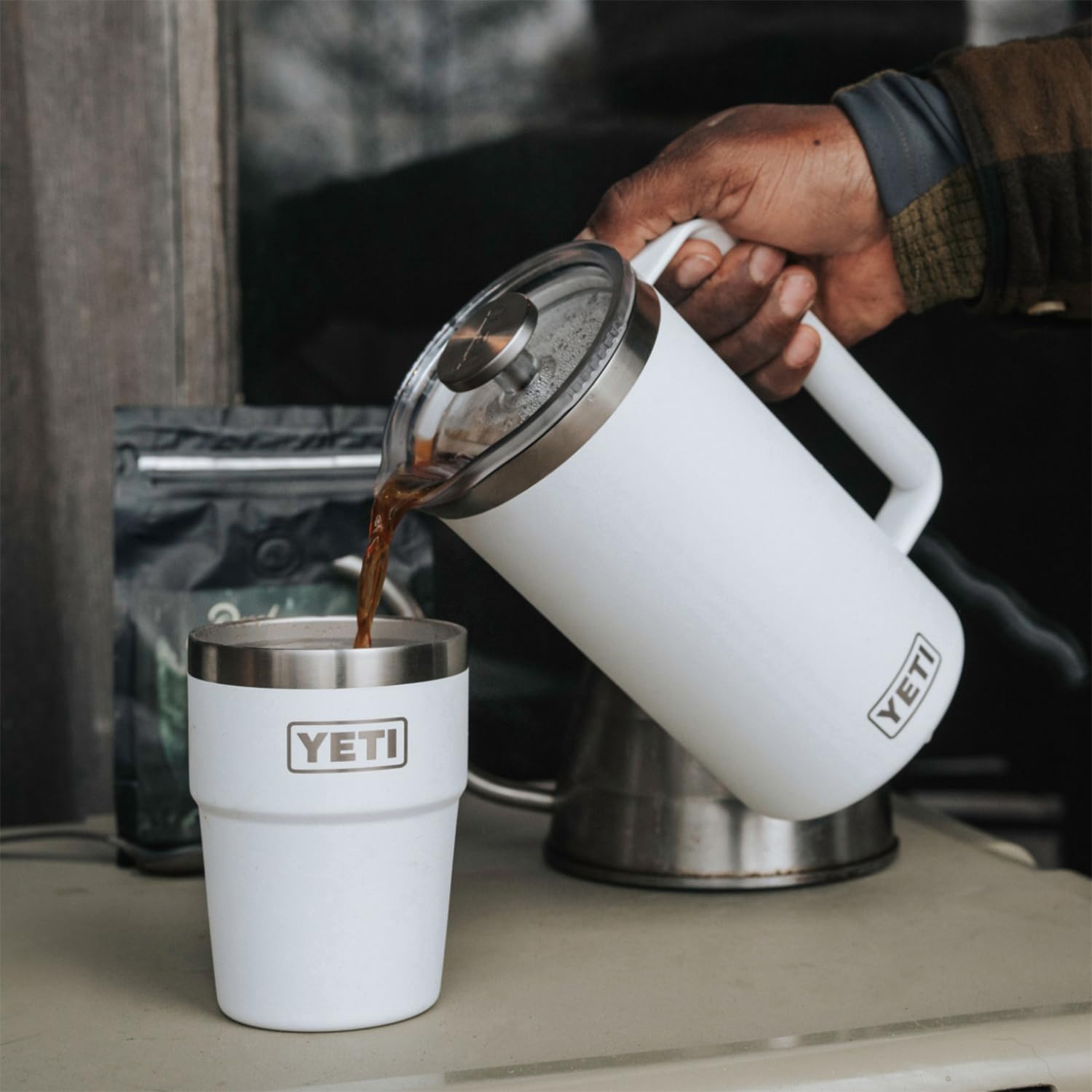 YETI Rambler Cafetière à piston Cape Taupe 1000 ml