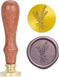 Sinete para lacre de cera, sinete clichê para selo de cera para convites, embalagens e presentes (Lavanda)