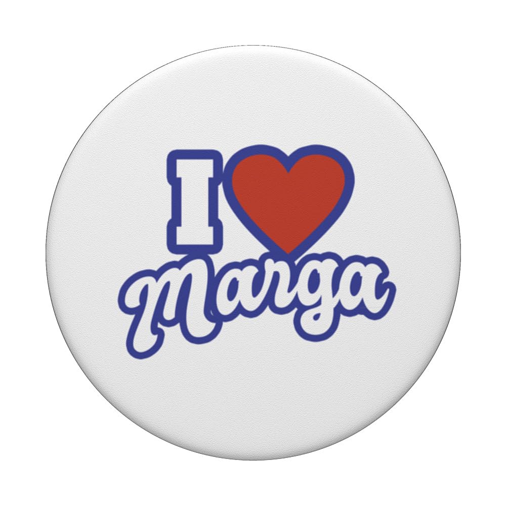 I Love Marga PopSockets Swappable PopGrip, Black - Image 3