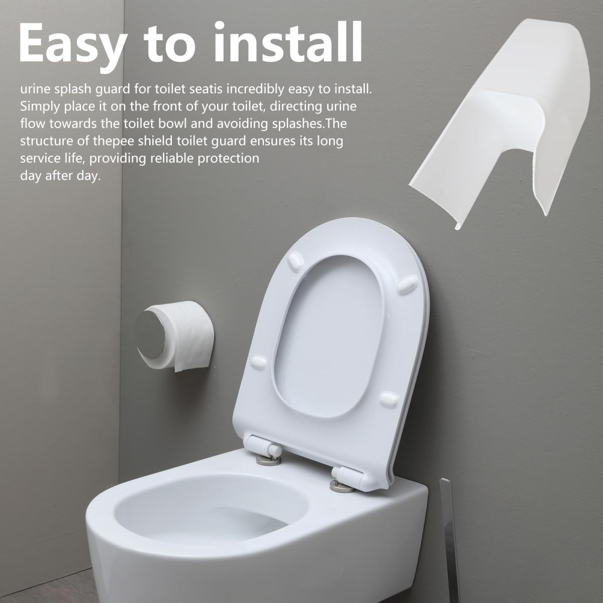 Toilet Splash Guard for Directs Urine Home Care Training,Diversion Pee Guard,Portable Restroom Pee Guard for Toilet Seat Adult Men,Prevent Urine Splashing (1 Pack)