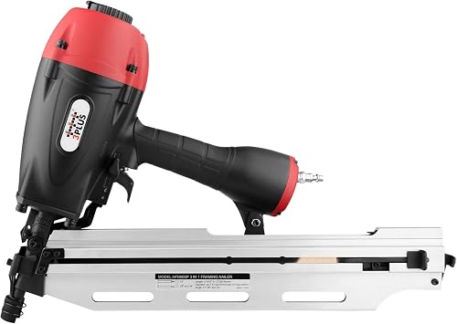 3PLUS HFN90SP 3-in-1 Air Framing Nailer with Adjustable Magazine for 21/28/34 Degree Nails