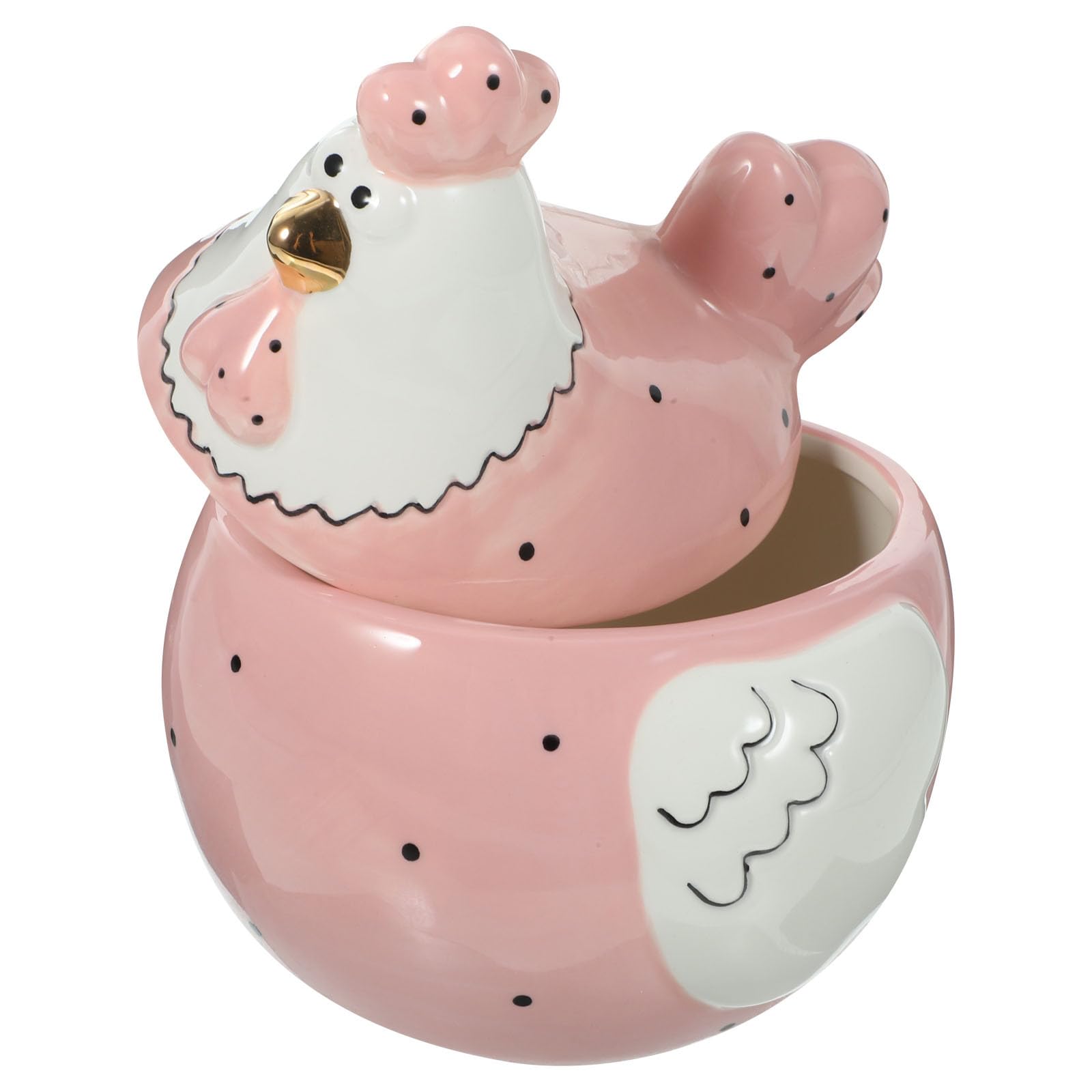 Pot en céramique poule et boîte à bijoux pour rangement créatif d'accessoires de mode et petits objets